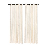 Mocha Stripe 84" Grommet Curtain Panel