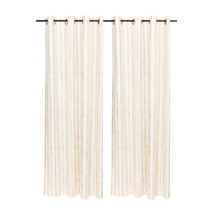 Mocha Stripe 84" Grommet Curtain Panel