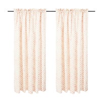 Rosy Check 84" Curtain Panel