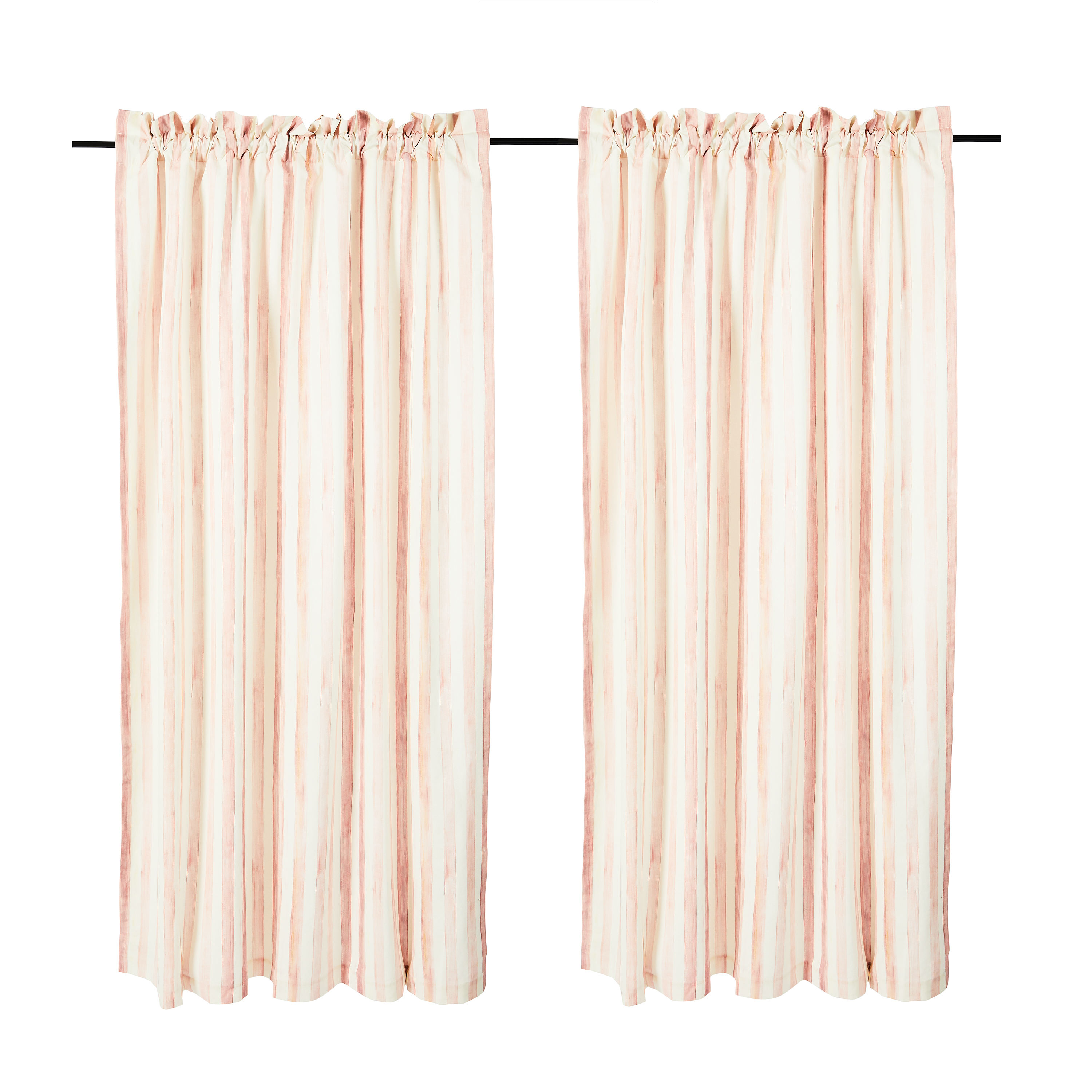 Rosy Stripe 84" Curtain Panel