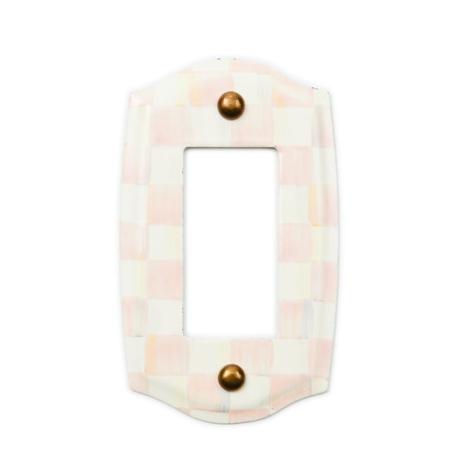 Rosy Check Single Rocker Switch Plate image number 1