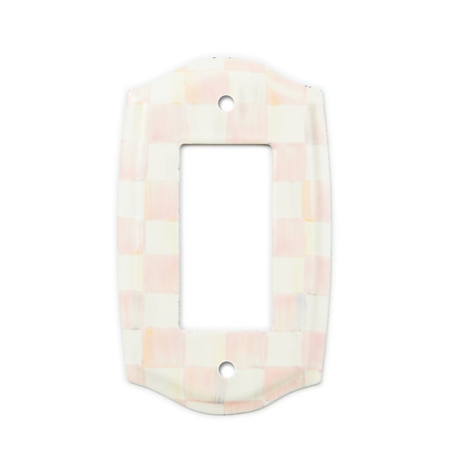 Rosy Check Single Rocker Switch Plate image number 0