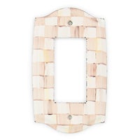 Mocha Check Single Rocker Switch Plate