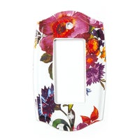 White Flower Market Enamel Switch Plate - Single Rocker