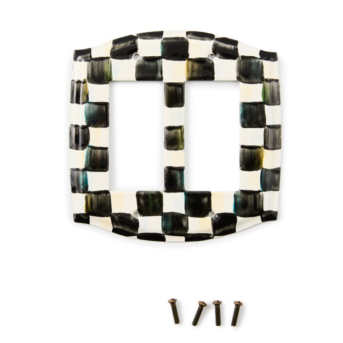 Courtly Check Double Rocker Switch Plate image number 2