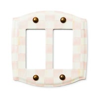 Rosy Check Double Rocker Switch Plate