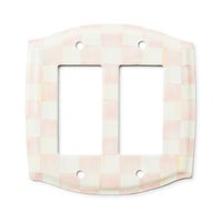 Rosy Check Double Rocker Switch Plate