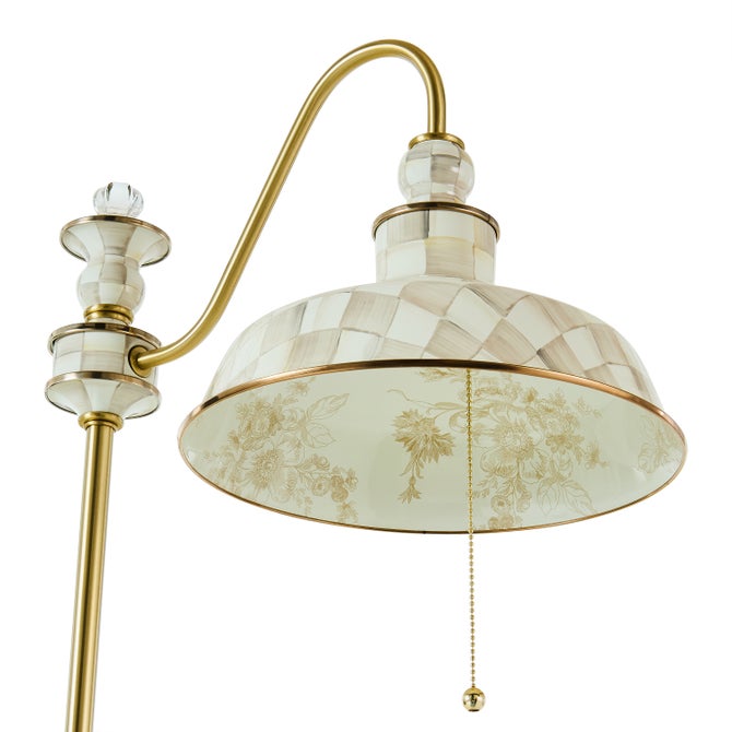 Mocha Check Farmhouse Floor Lamp image number 2