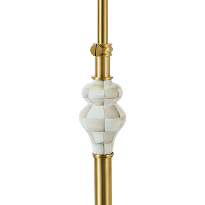 Mocha Check Farmhouse Floor Lamp image number 3