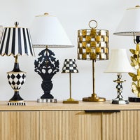 Courtly Check LED Rechargeable Cafe Table Lamp