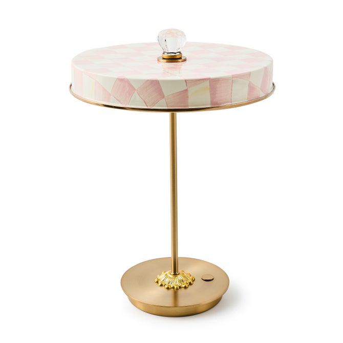 Rosy Check LED Rechargeable Disk Table Lamp image number 0