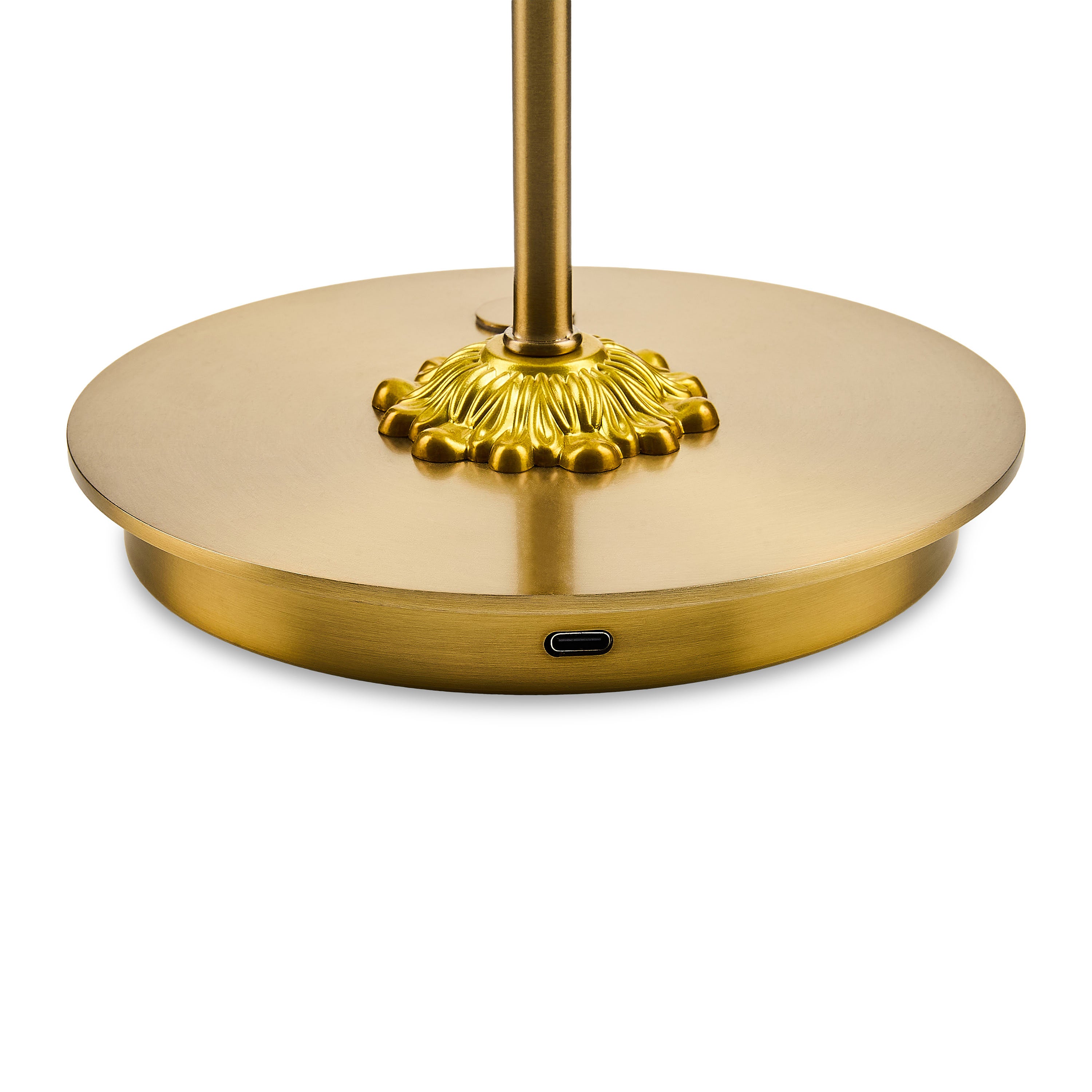 MacKenzie-Childs | Violet Check LED Rechargeable Disk Table Lamp