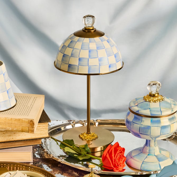 Sky Check LED Rechargeable Dome Table Lamp image number 2