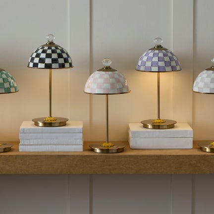 Rosy Check LED Rechargeable Dome Table Lamp