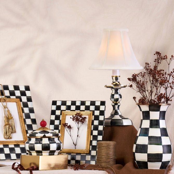 Courtly Check Candlestick Lamp image number 6