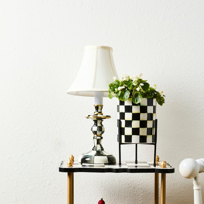 Courtly Check Candlestick Lamp image number 7