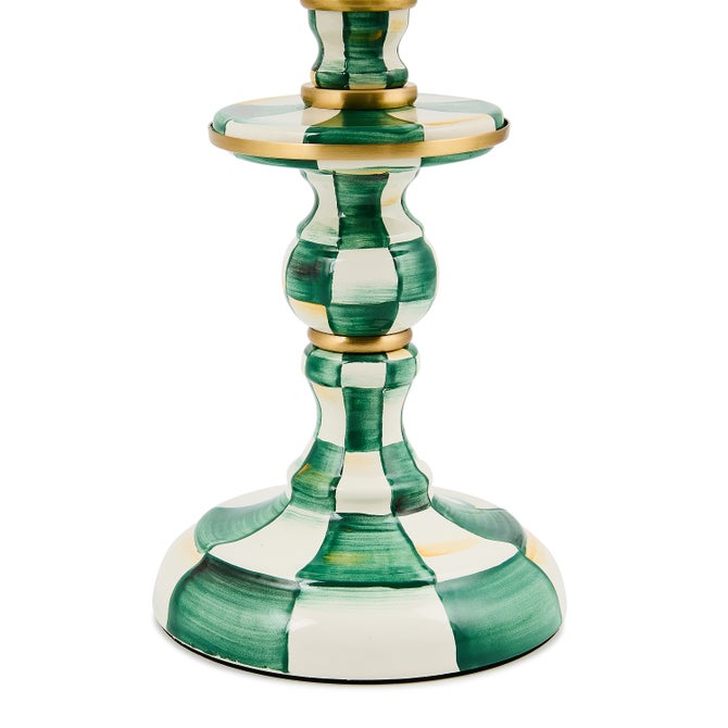 Emerald Check Candlestick Lamp image number 2
