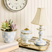 Sky Check Candlestick Lamp