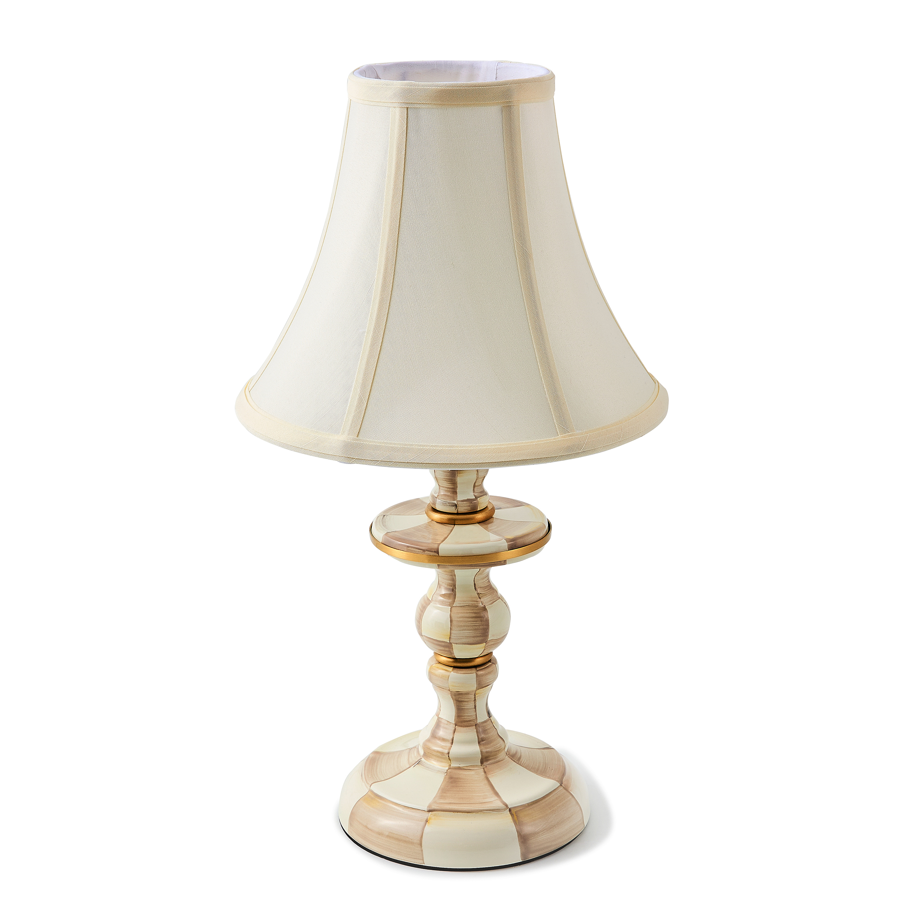 MacKenzie-Childs | Mocha Check Candlestick Lamp