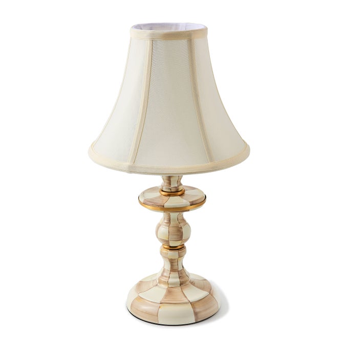 Mocha Check Candlestick Lamp image number 0