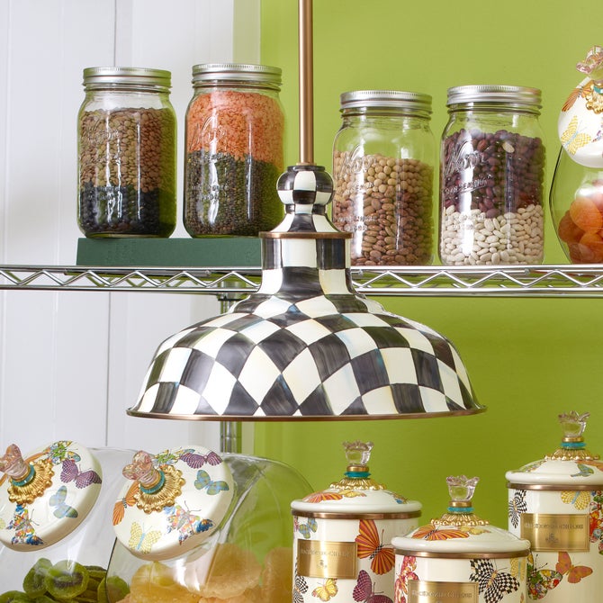 Courtly Check 12" Barn Pendant Lamp image number 1