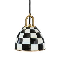 Courtly Check 8" Dome Pendant Lamp