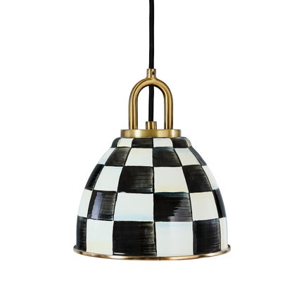 Courtly Check 8" Dome Pendant Lamp