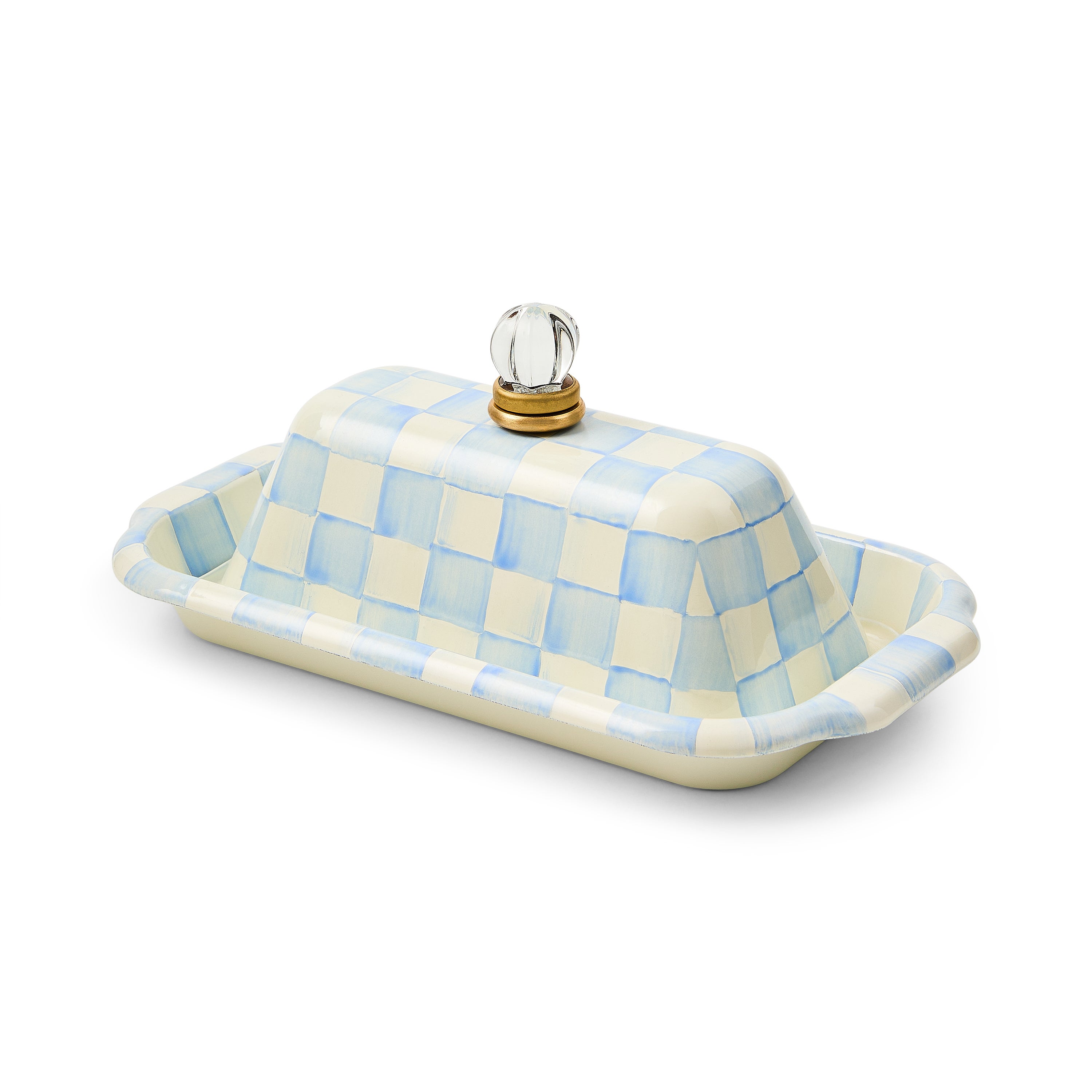 MacKenzie-Childs | Sky Check Butter Box