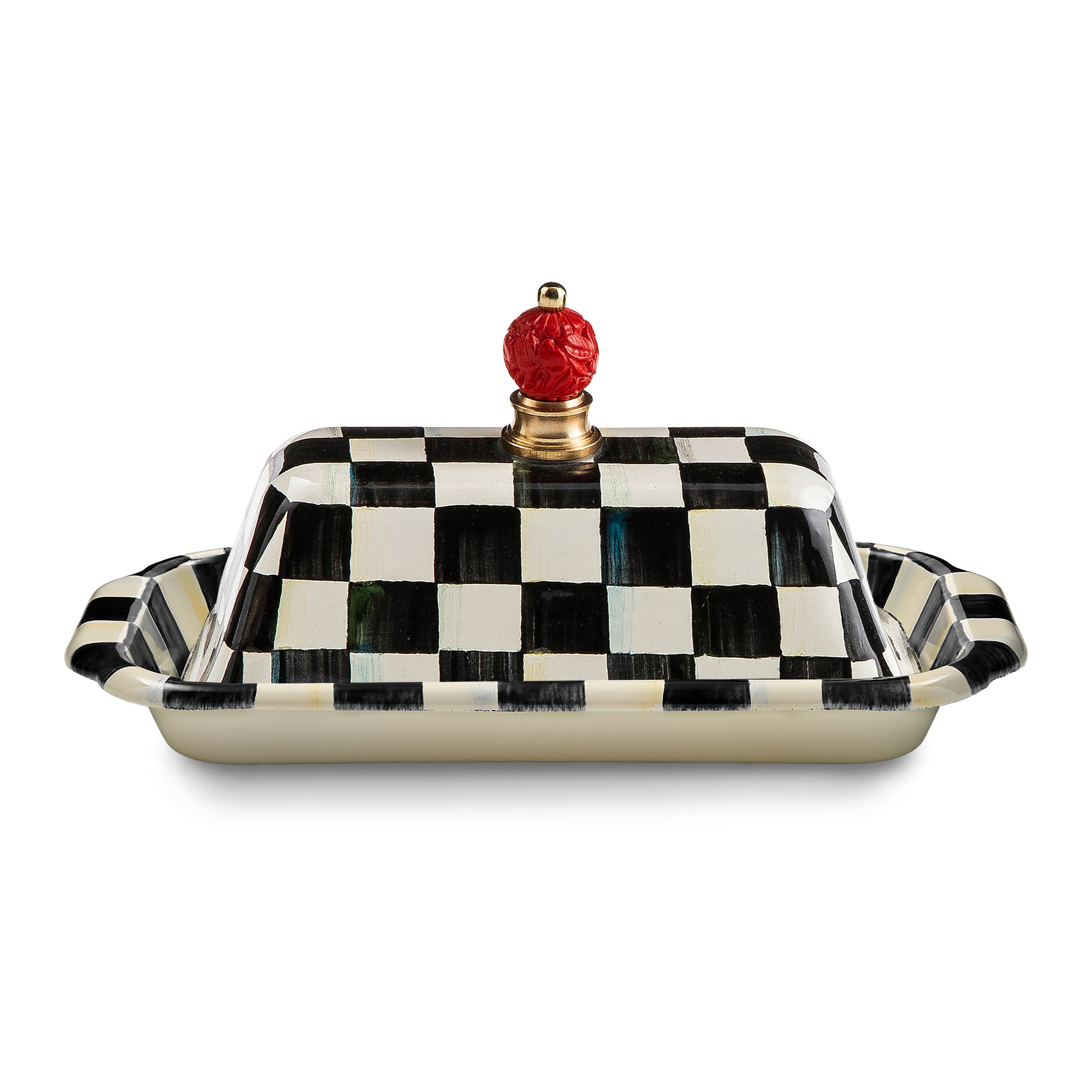 MacKenzie-Childs Courtly Check Butterfly Trinket Box - Thumbnail 2