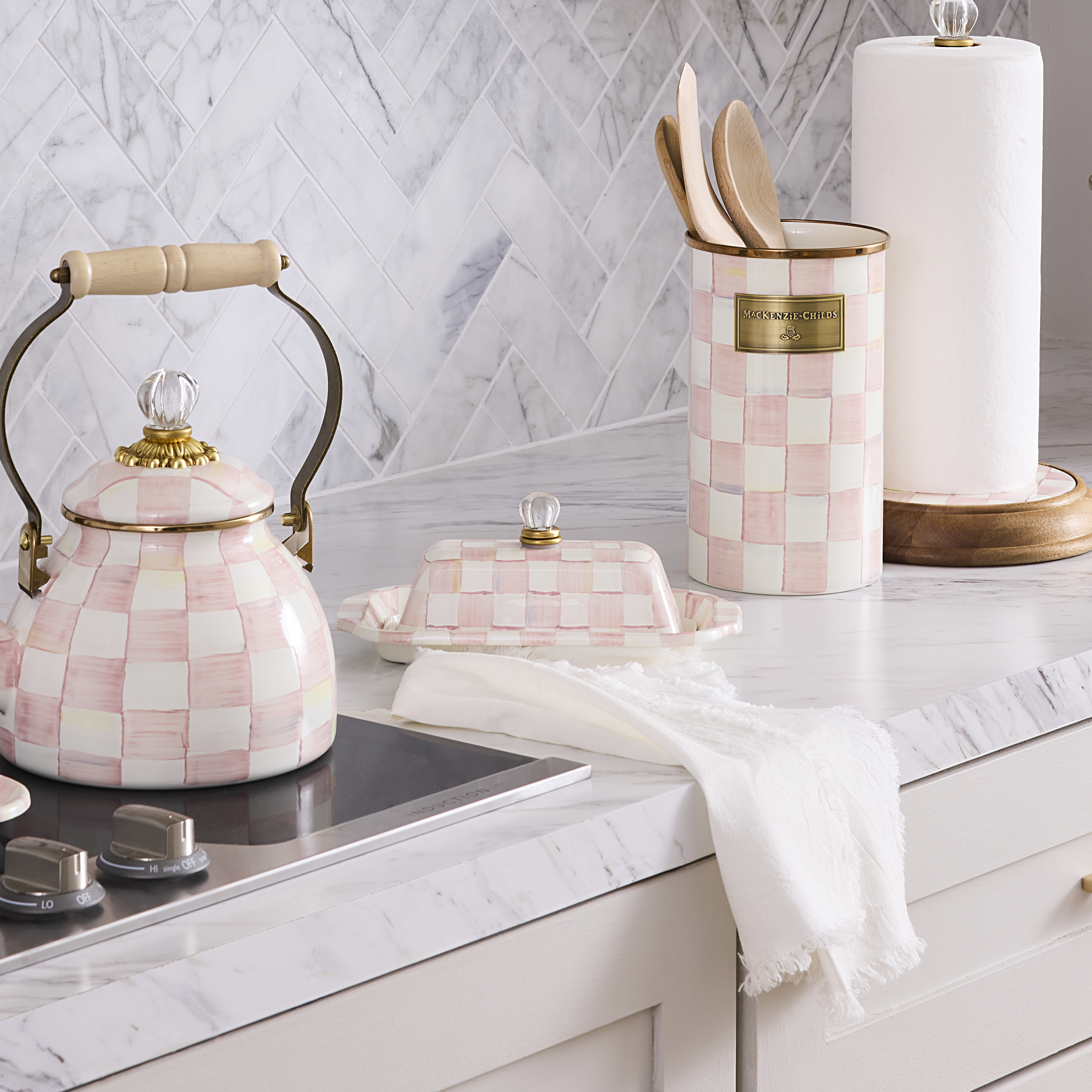 MacKenzie-Childs | Rosy Check Butter Box