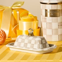 Mocha Check Butter Box