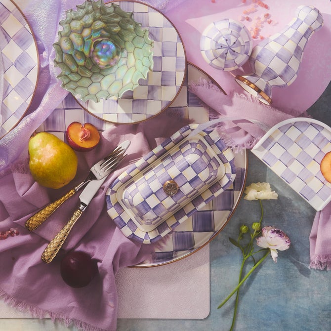 Violet Check Butter Box image number 1
