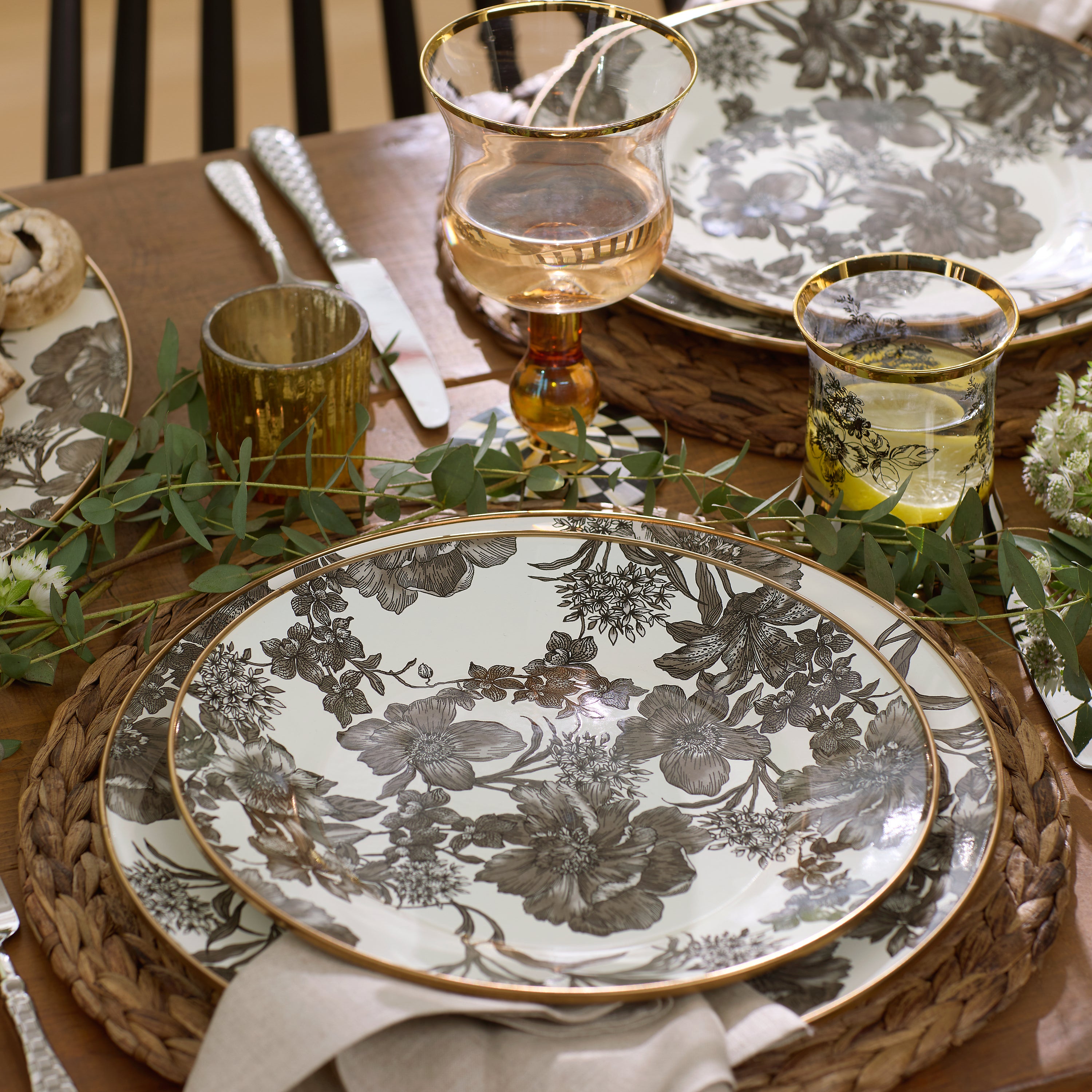 MacKenzie-Childs | Sterling English Garden Chargers, Set of 4