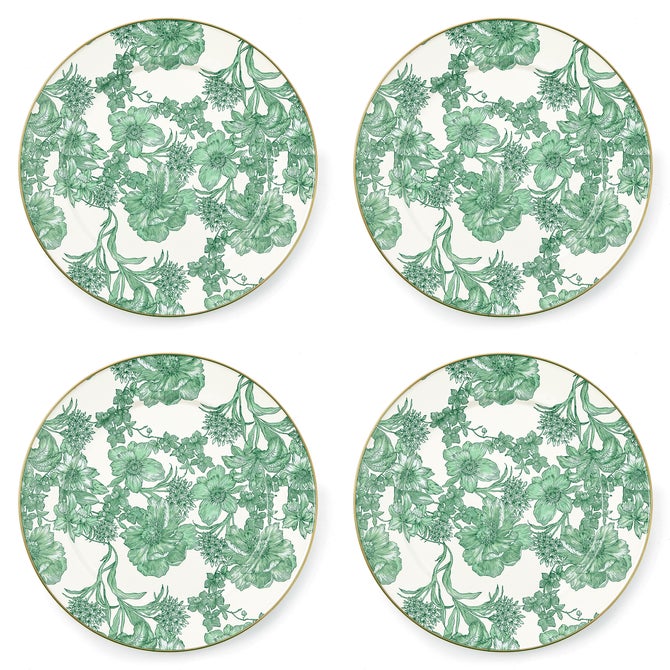 Emerald English Garden Chargers, Set of 4 image number 0