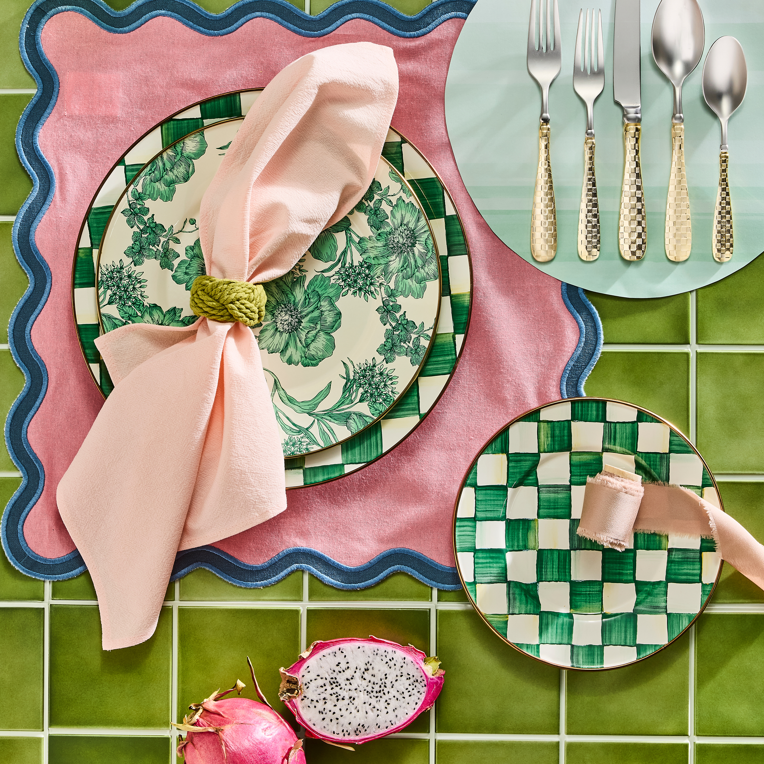 MacKenzie-Childs English Garden Charger Plate - Thumbnail 2