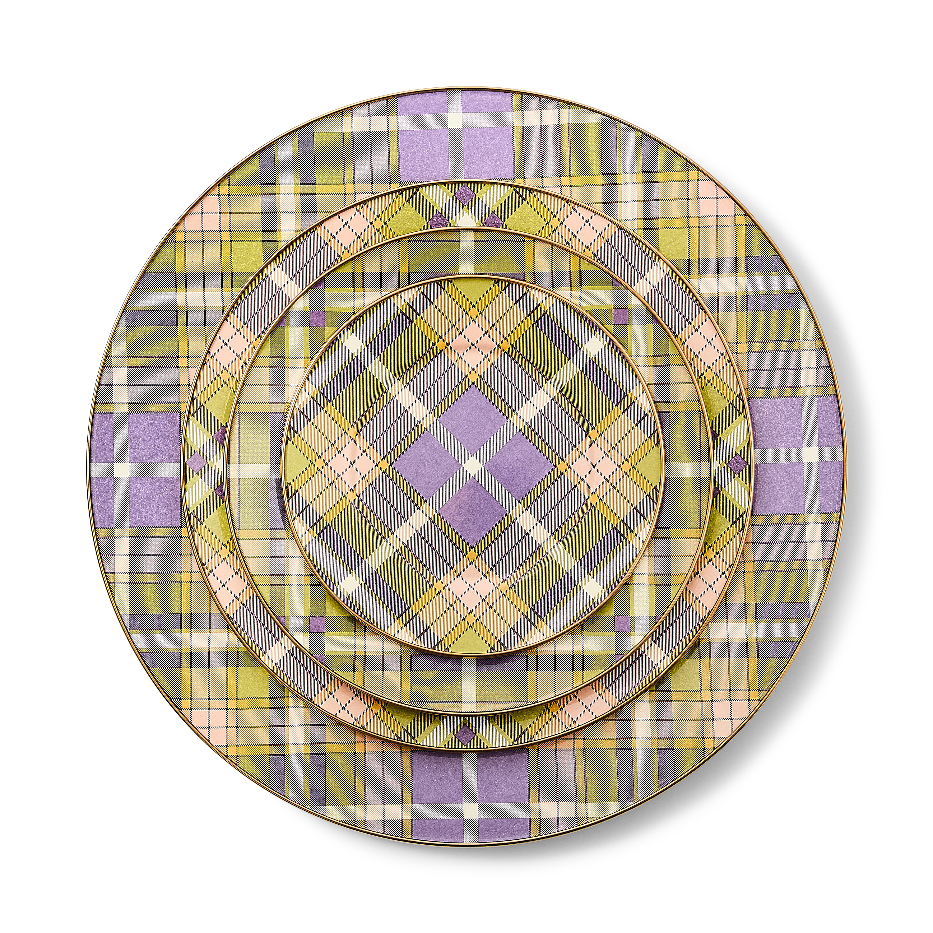 Tartan Violet Dinnerware