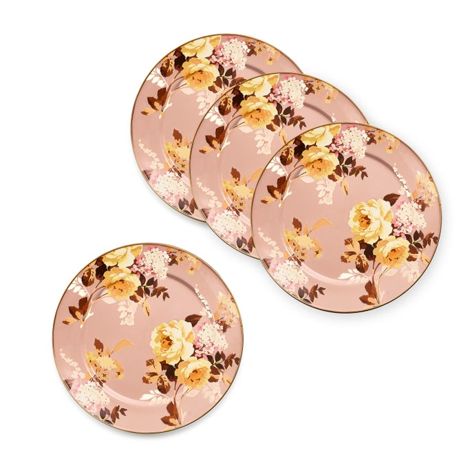 Wild Rose Mauve Chargers, Set of 4 image number 0
