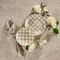 Mocha Check Enamel Dinnerware