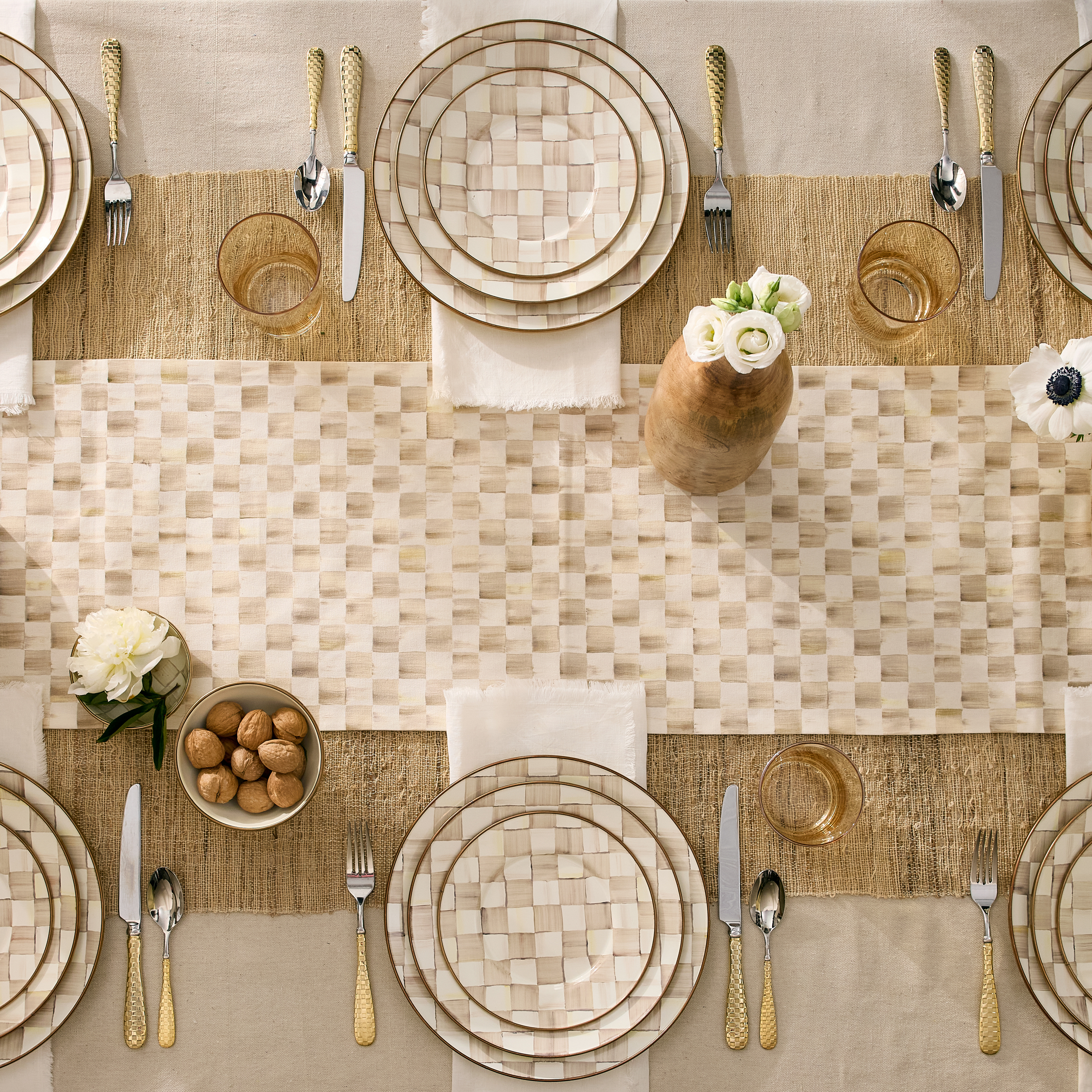 MacKenzie-Childs | Mocha Check Charger/Plate
