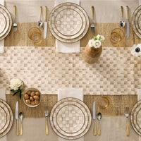 Mocha Check Enamel Dinnerware