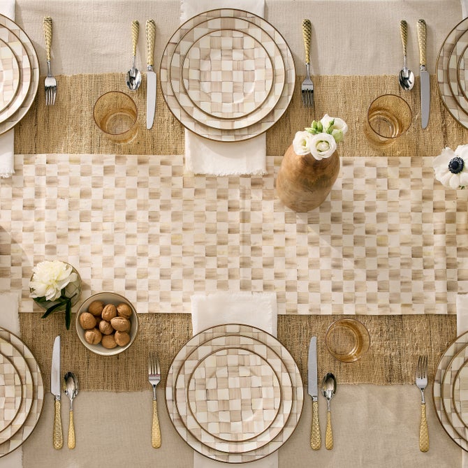 Mocha Check Enamel Dinnerware image number 9