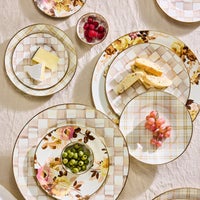 Mocha Check Enamel Dinnerware