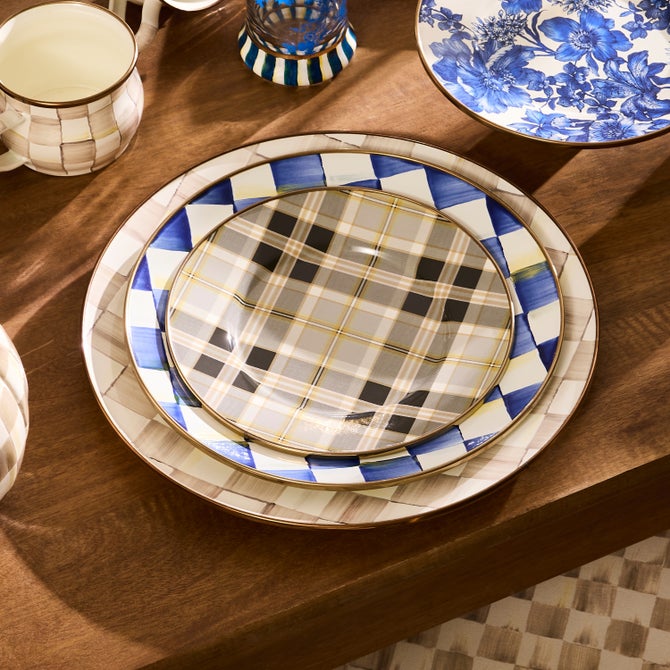 Mocha Check Enamel Dinnerware image number 6