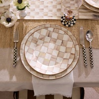Mocha Check Enamel Dinnerware