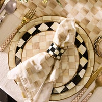 Mocha Check Enamel Dinnerware