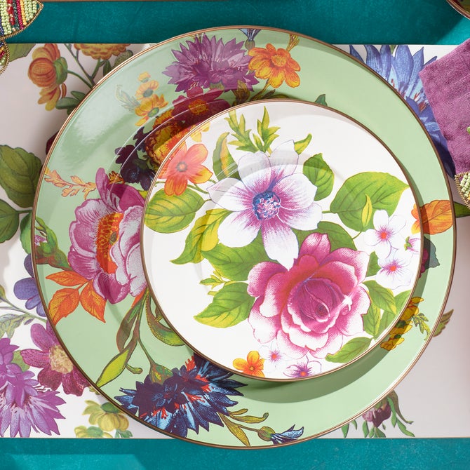 Green Flower Market Charger/Plate image number 1