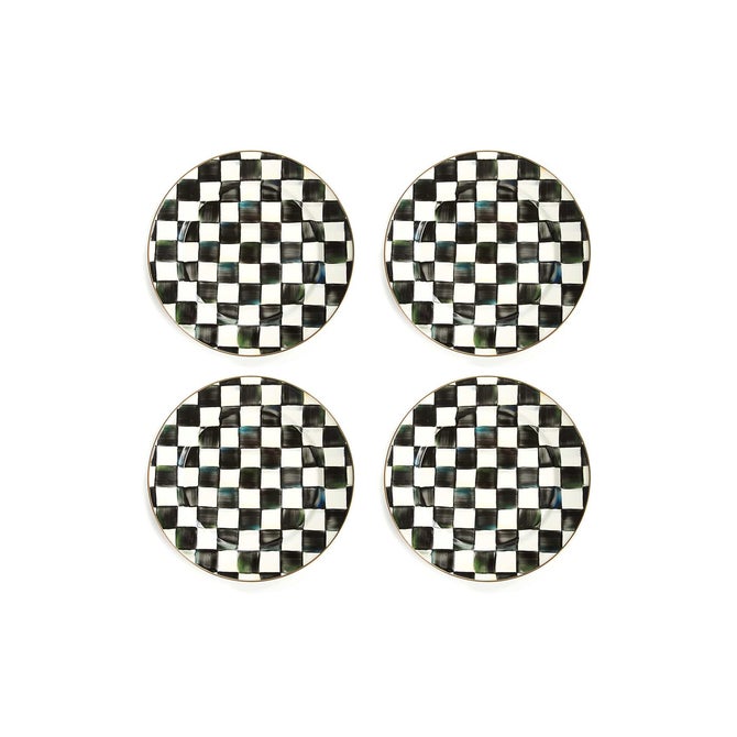 Courtly Check Chargers, Set of 4 image number 0