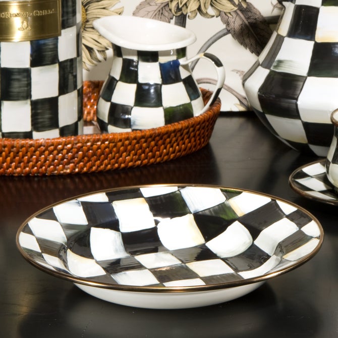 Courtly Check Enamel Rimmed Dish image number 1