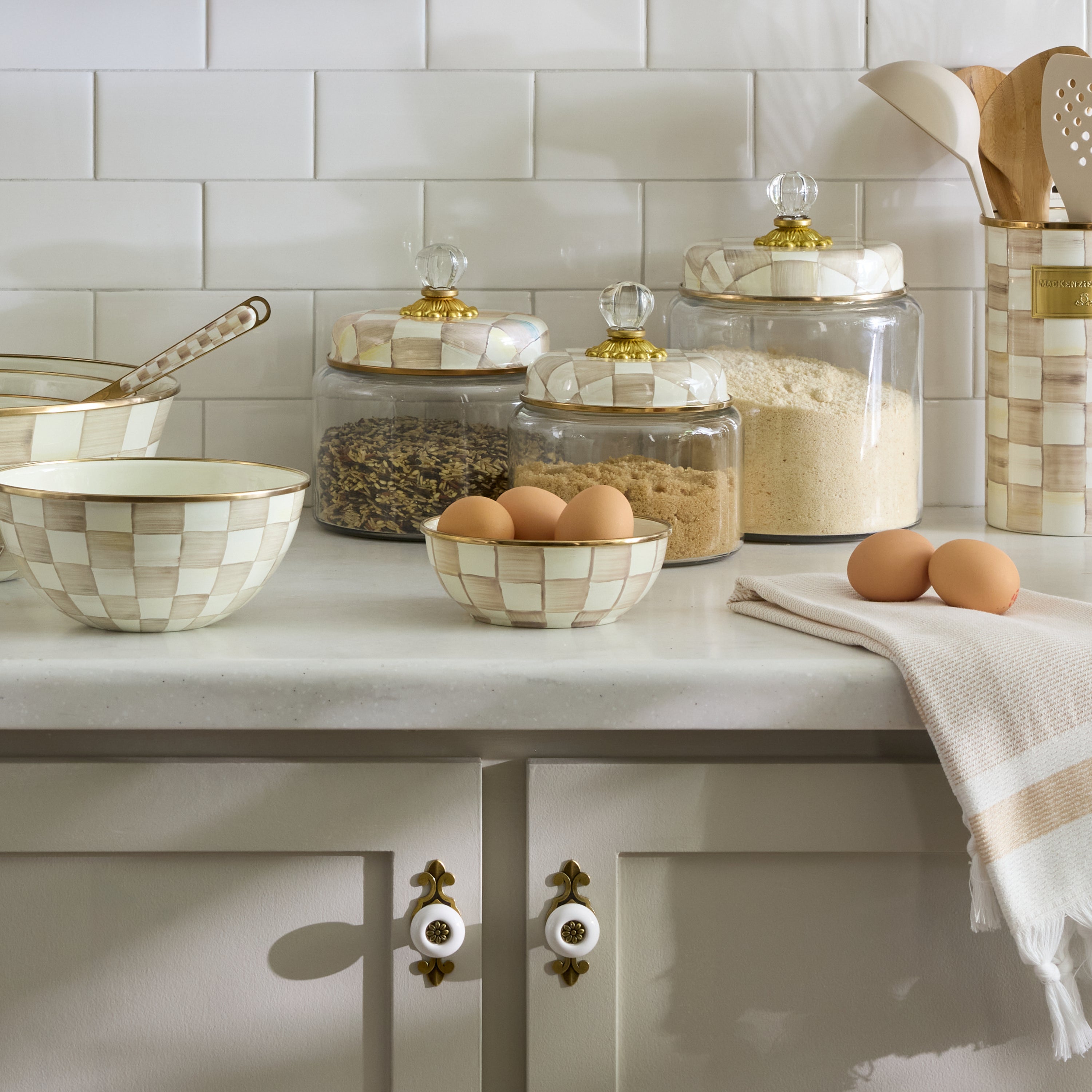 MacKenzie-Childs | Mocha Check Everyday Bowl