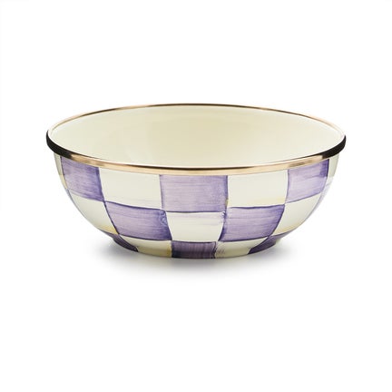 Violet Check Everyday Bowl